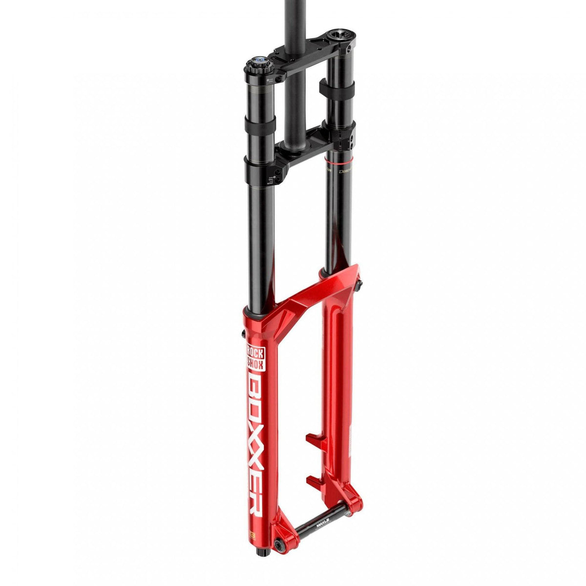 Rock Shox 27.5-inch Boost fork with 20x110mm thru-axle, 200mm travel, bolt-on fender, and Maxle Stealth axle for mountain bikes.