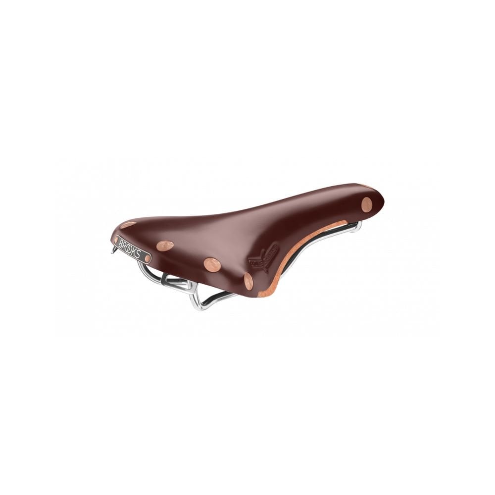 Brooks Swift Chrome road bike saddle with chamfered design, lightweight components for comfortable cycling performance