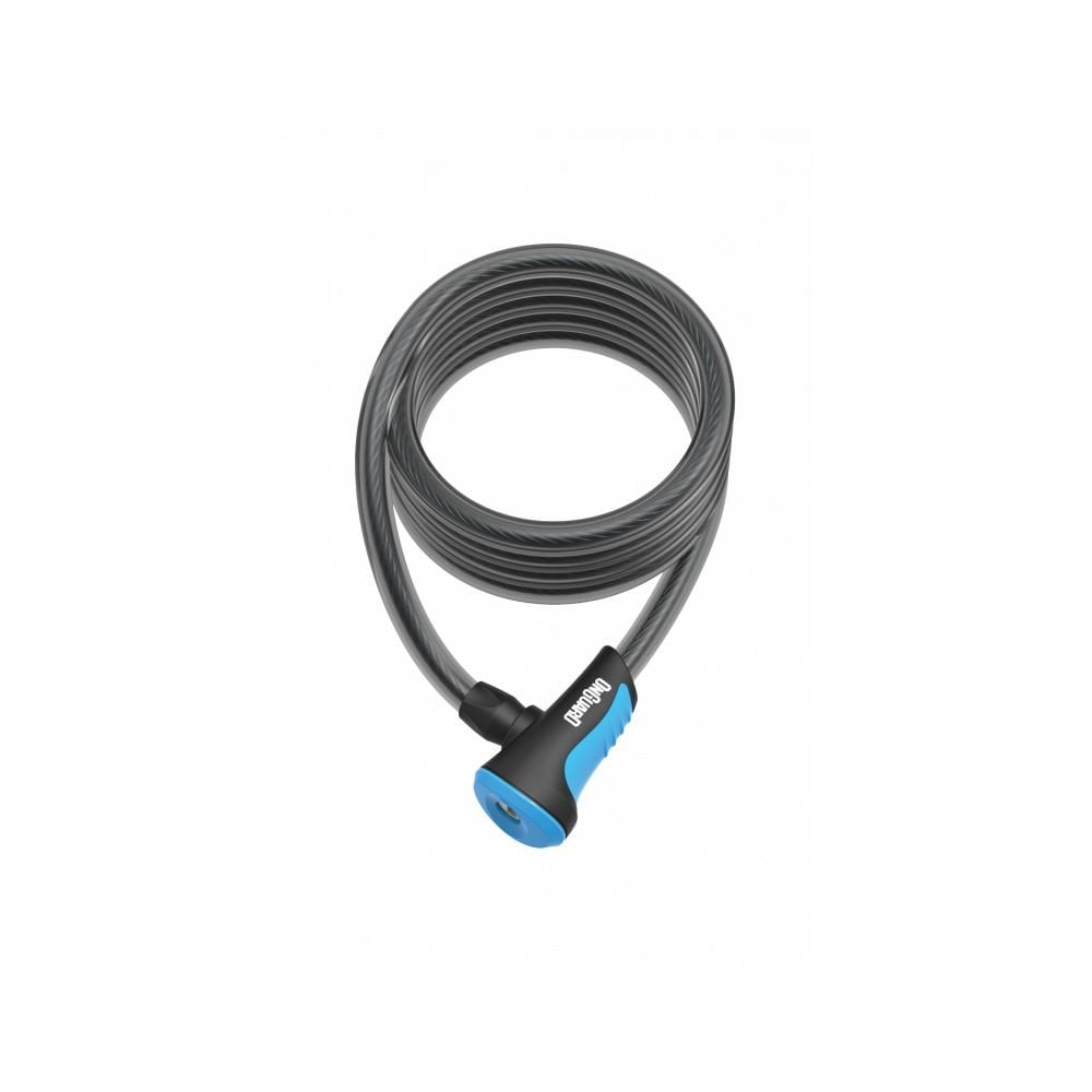 OnGuard Neon 120 cable lock with mounting bracket and keys, featuring DS Spring Free system for secure bike or accessory protection.