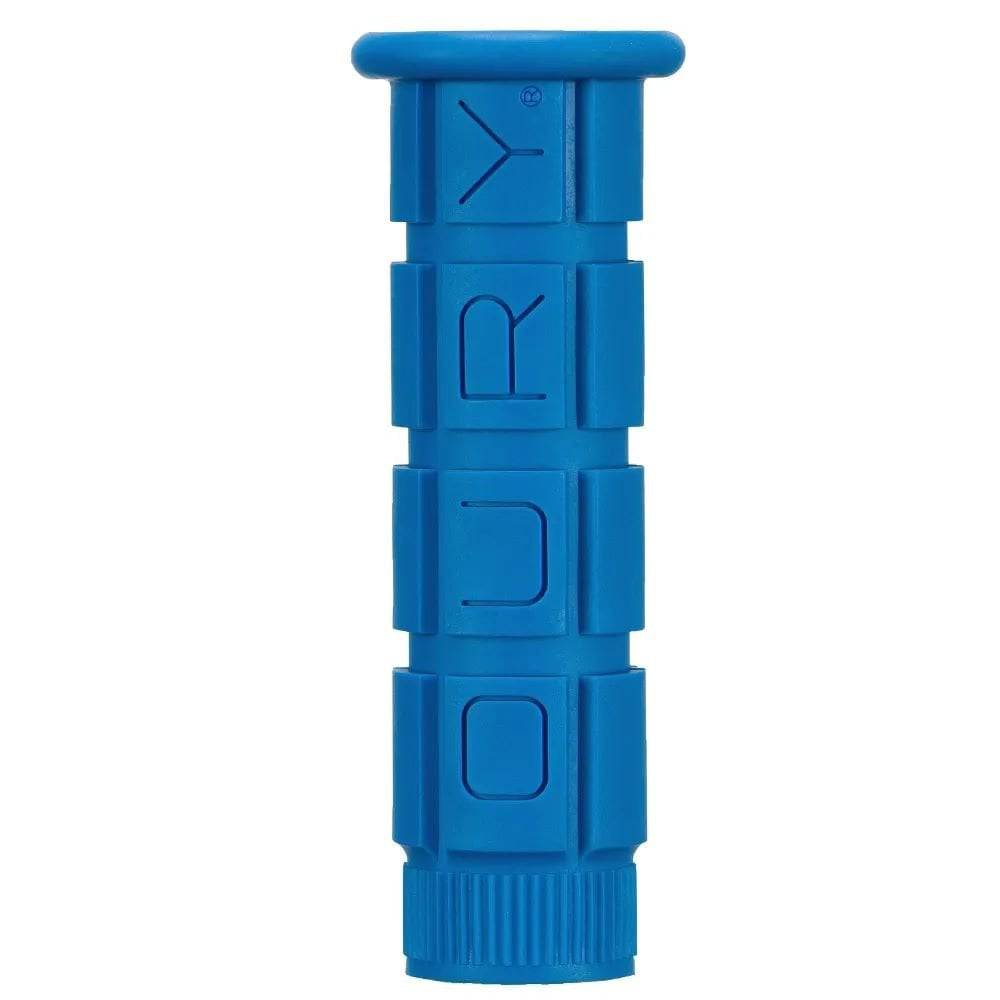 Lizard Skins Single Compound Oury MTB and BMX bike grips with anti-vibration features, shown on a bike handlebar.