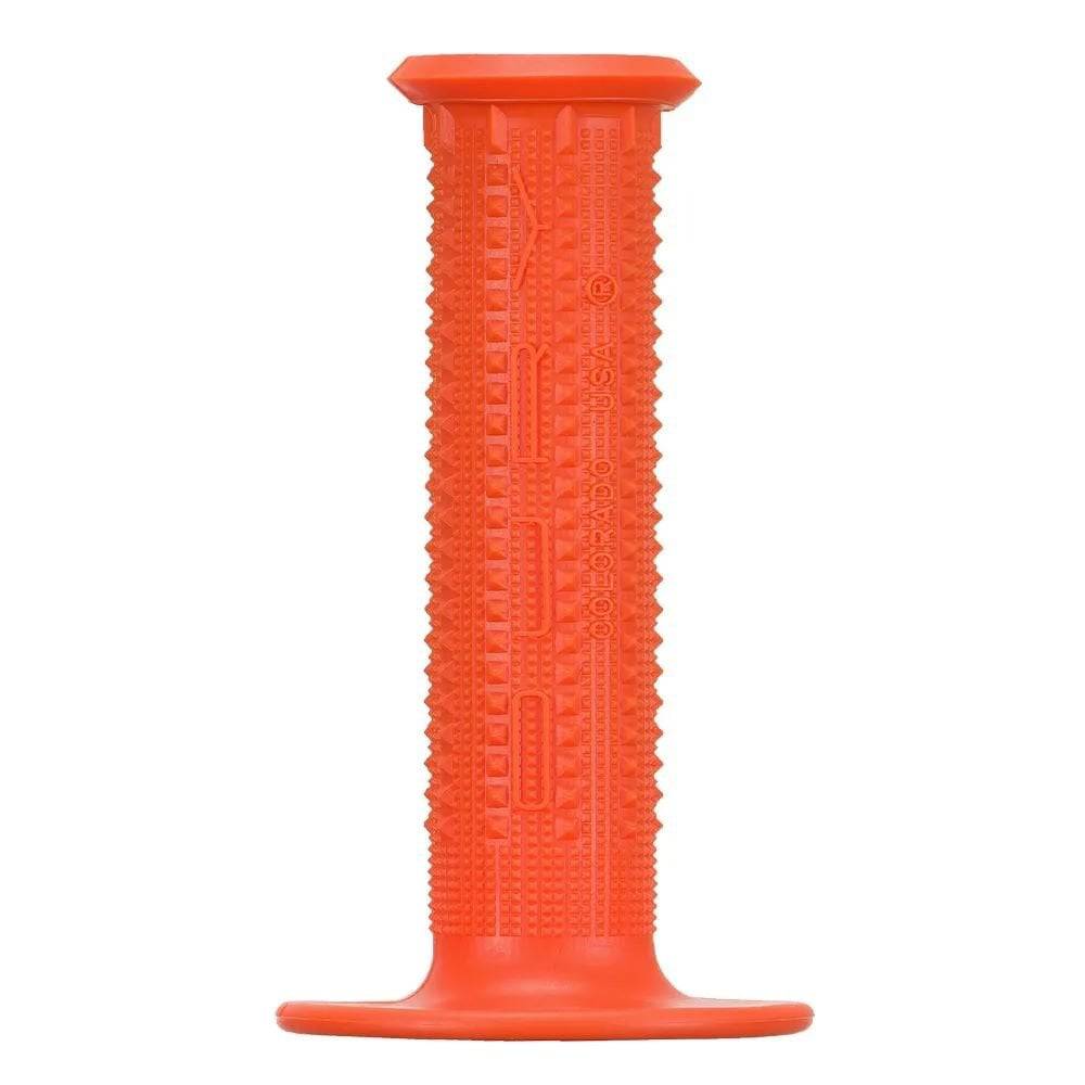 Lizard Skins single compound pyramid flange grips for MTB and BMX bikes, featuring textured rubber for enhanced grip.