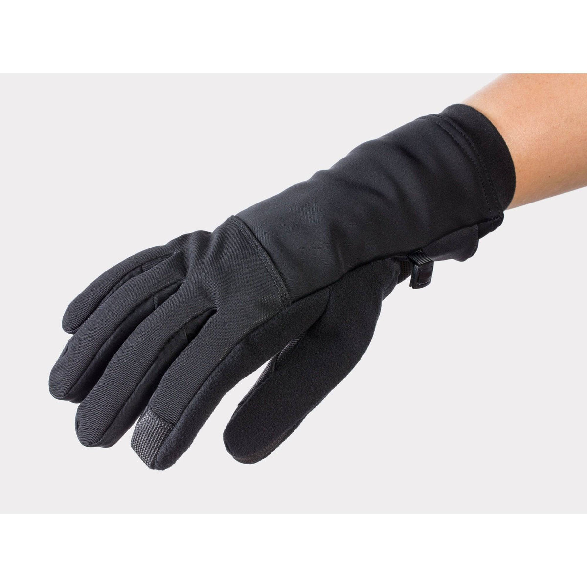 Trek Velocis unisex cycling gloves with dual foam gel padding, breathable fabric, and adjustable wrist straps for comfort.