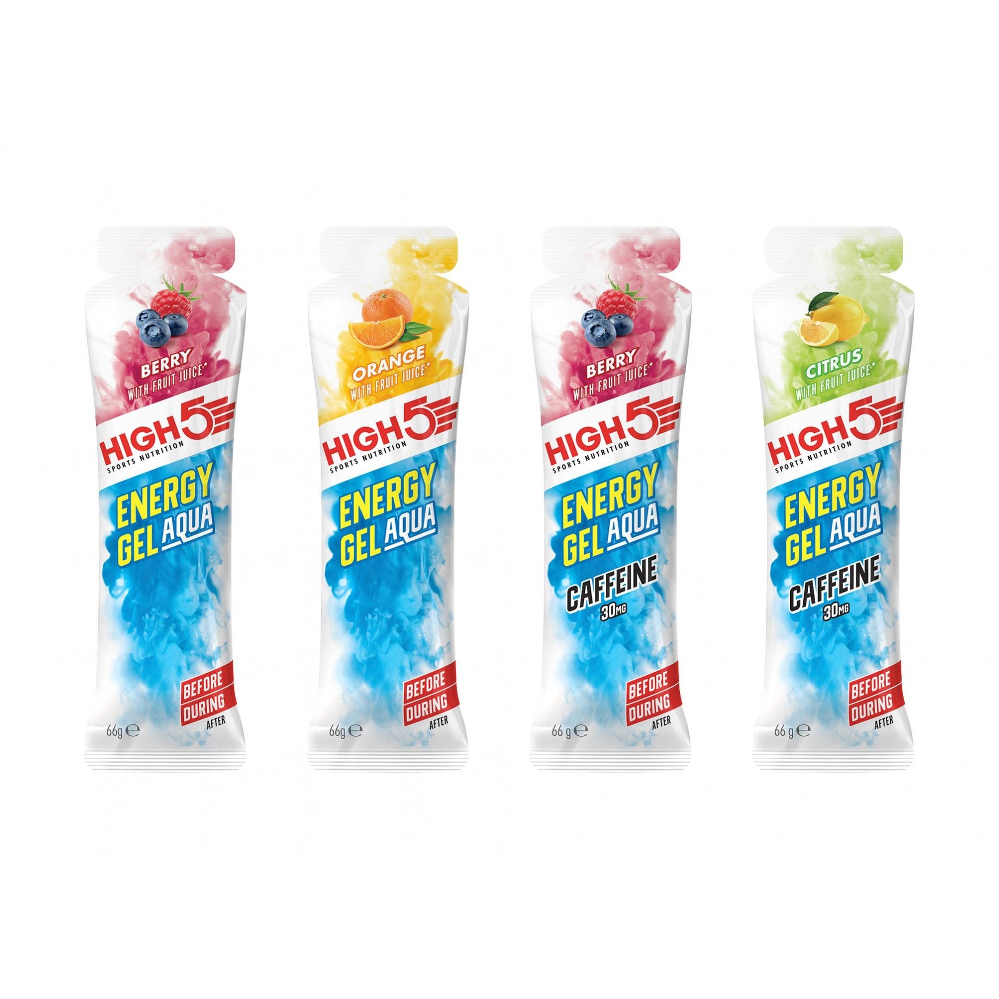 High5 Energy Gel Aqua x15 66g Mixed + Caffeine