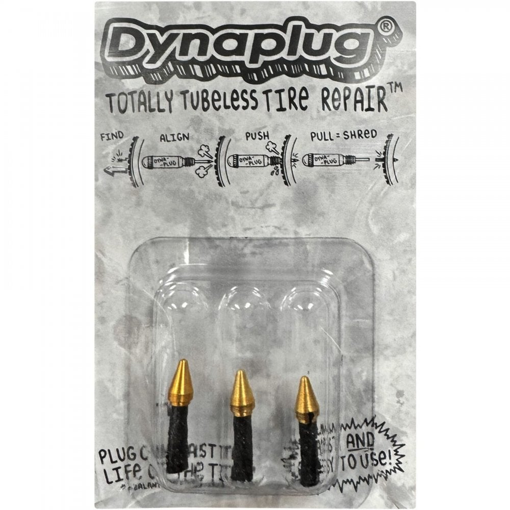 Dynaplug Soft Nose Tip Plugs For Bicycle, 3 Plugs