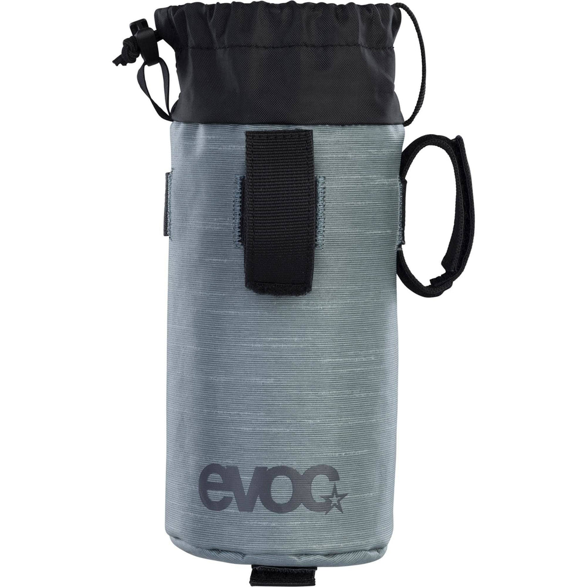 EVOC Multi Holster bike bag with insulated padding, multiple mounts, and accessories for cycling storage and convenience.