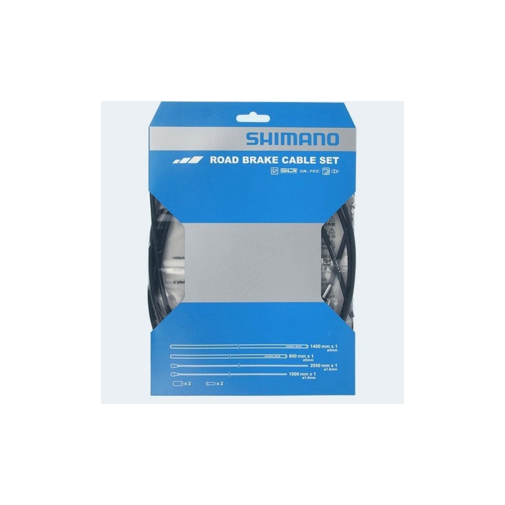 Shimano Road Brake Cable Set With Sil-Tec Coated Inner Wire Black Cables