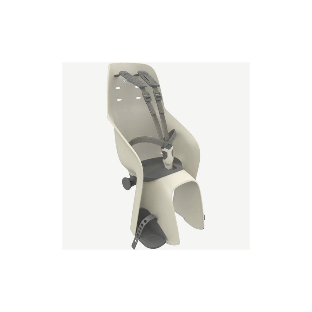 Urban Iki U-ME Easy Fix rear childseat accessories for bikes and e-bikes, shown with pannier rack attachment.