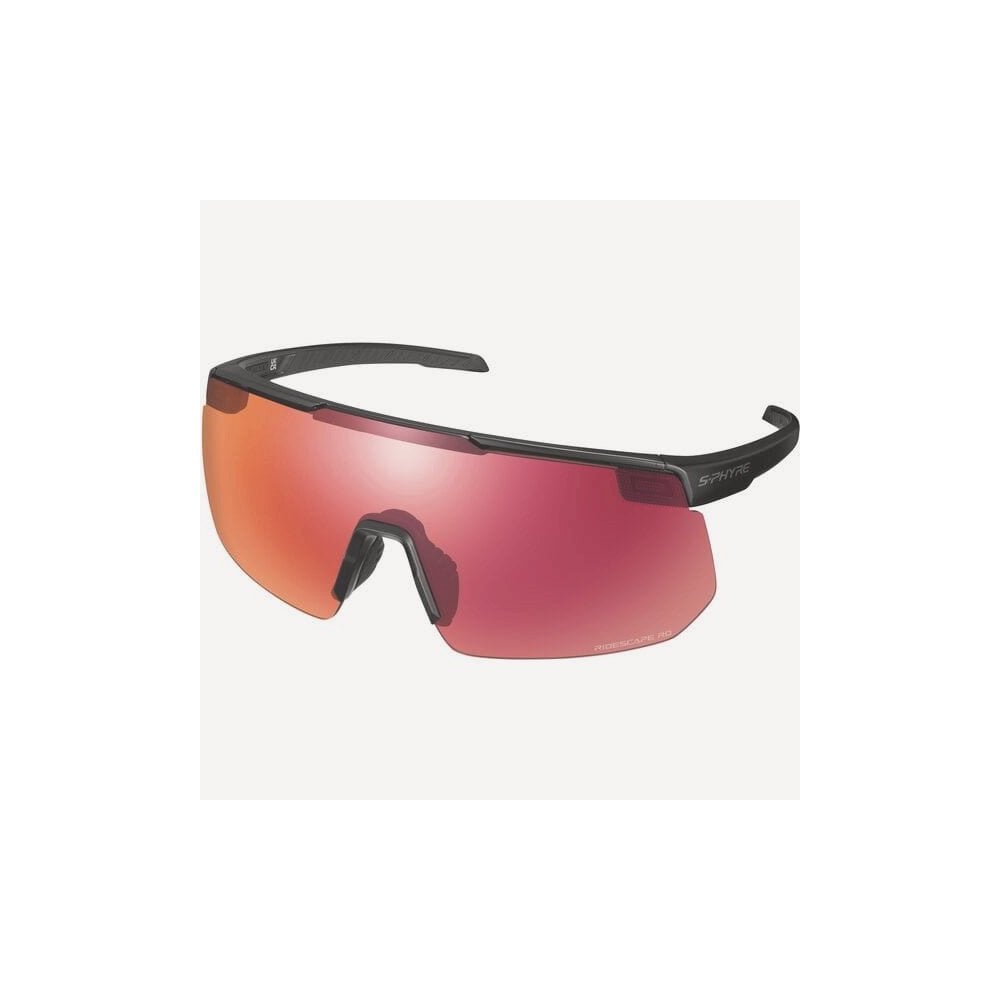 Shimano S-PHYRE RideScape road cycling glasses with magnetic lens system, featuring lightweight frame and clear and tinted lenses.