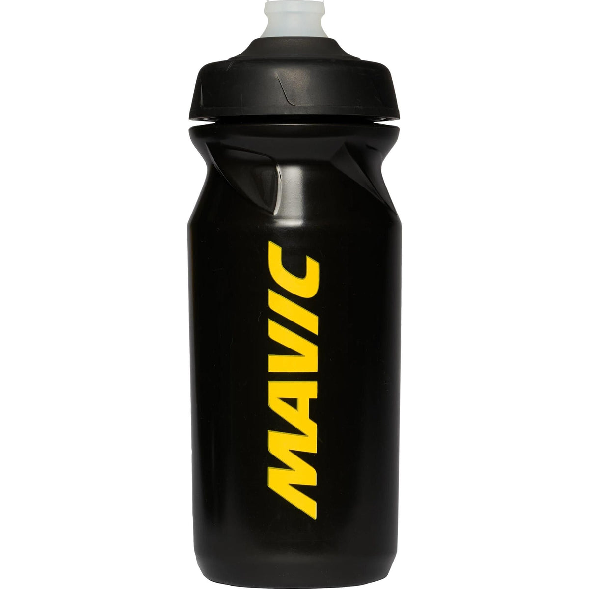 Mavic Cap Pro 650ml cycling bottle with leak-proof design, BPA-free plastic, dishwasher safe, shown with cap and bottle details.