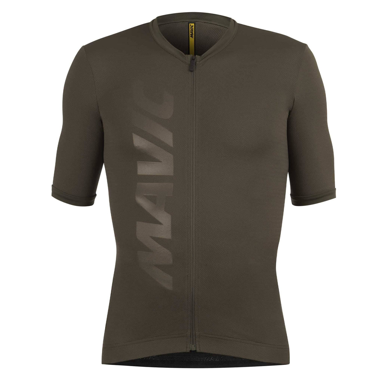 Mavic Aksium short sleeve cycling jersey with UPF 30 sun protection and reflective details, designed for active cycling wear.