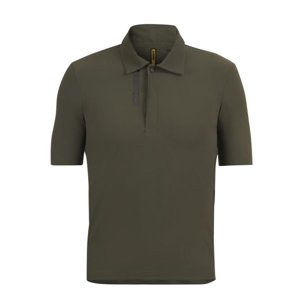 Mavic Allroad Polo Jersey for gravel and off-road cycling, featuring moisture-wicking fabric and a comfortable fit.