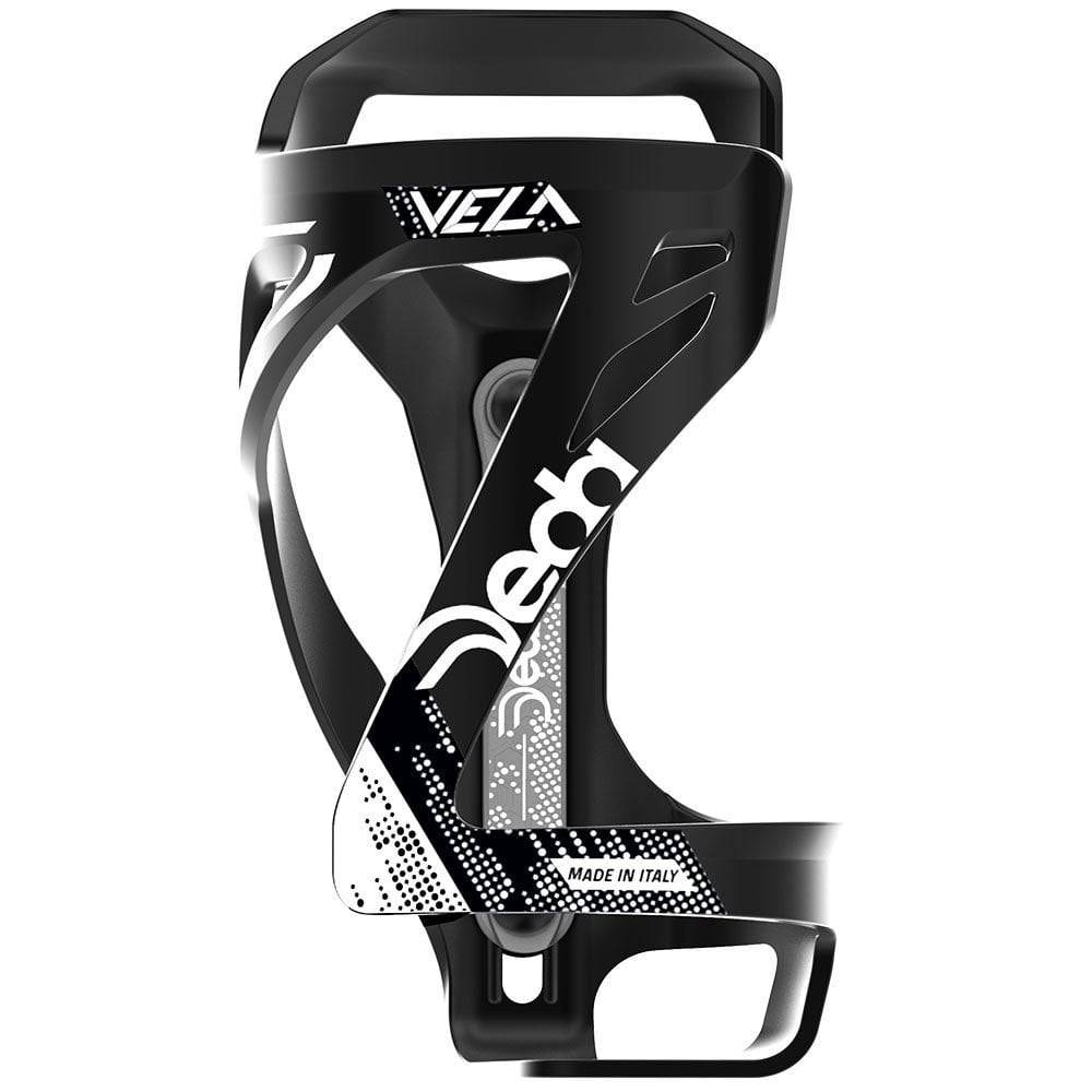 Deda Vela bottle cage for small frames and e-bikes, right-hand loading, lightweight cycling accessory for hydration bottles.