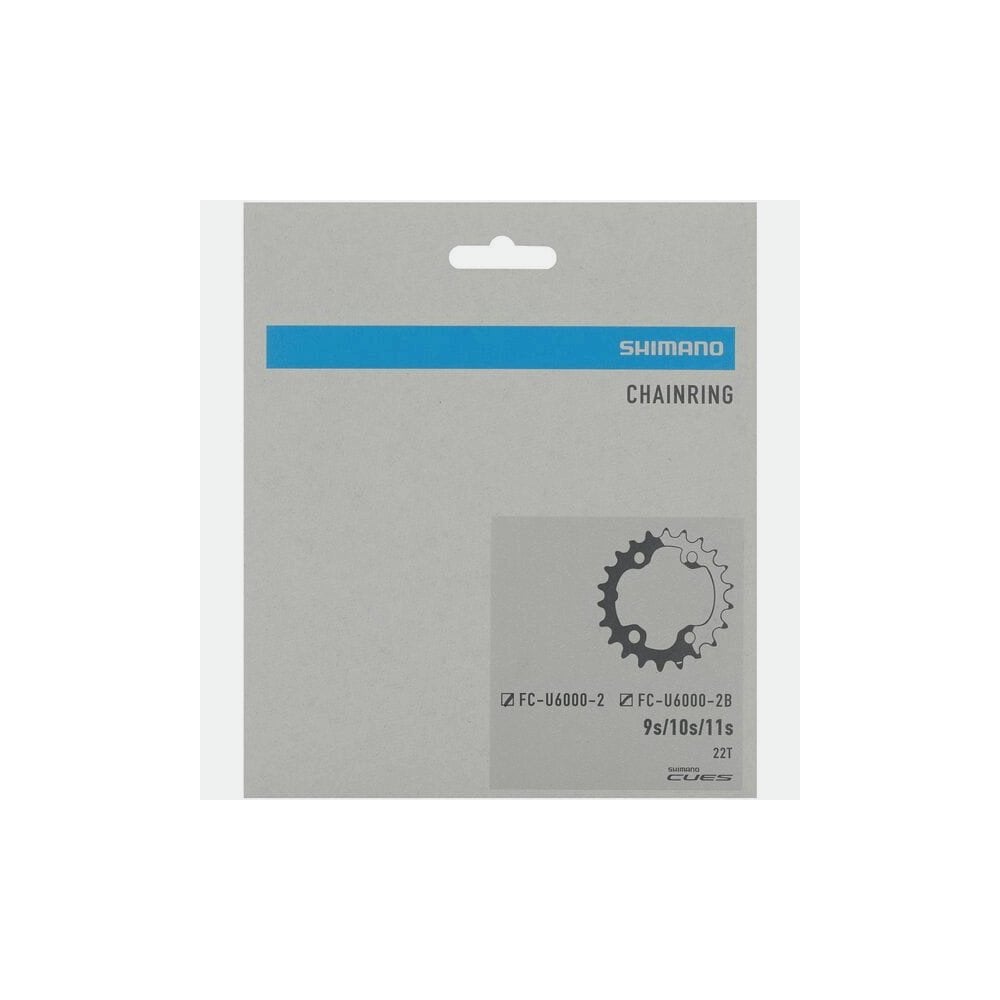 Shimano Fc-U6000-2 Cues 11/10/9 Speed Double Inner Chainring 22T-Bn For 36-22T Chain Ring