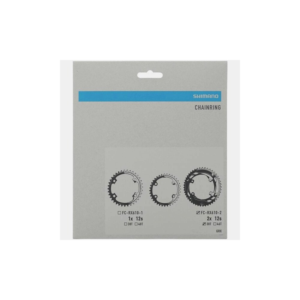 Shimano Fc-Rx610-2 Grx 12 Speed Double Inner Chainring 30T-Ns For 46-30T Chain Ring