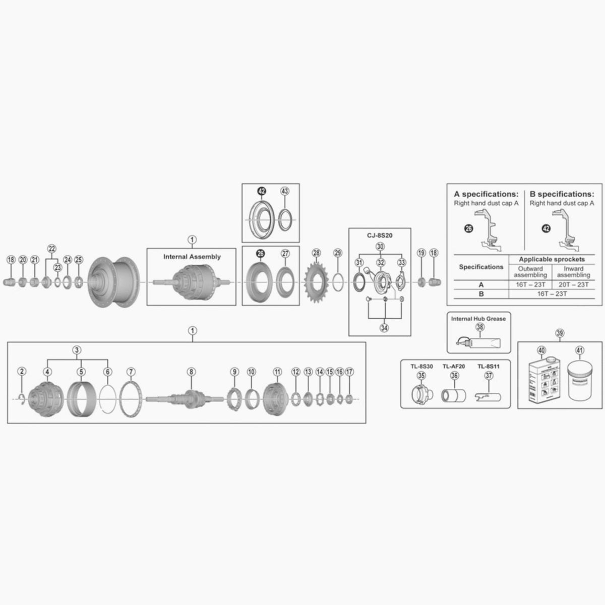 Shimano Spare Sgs500 Lock Nut 5.4Mm Rh