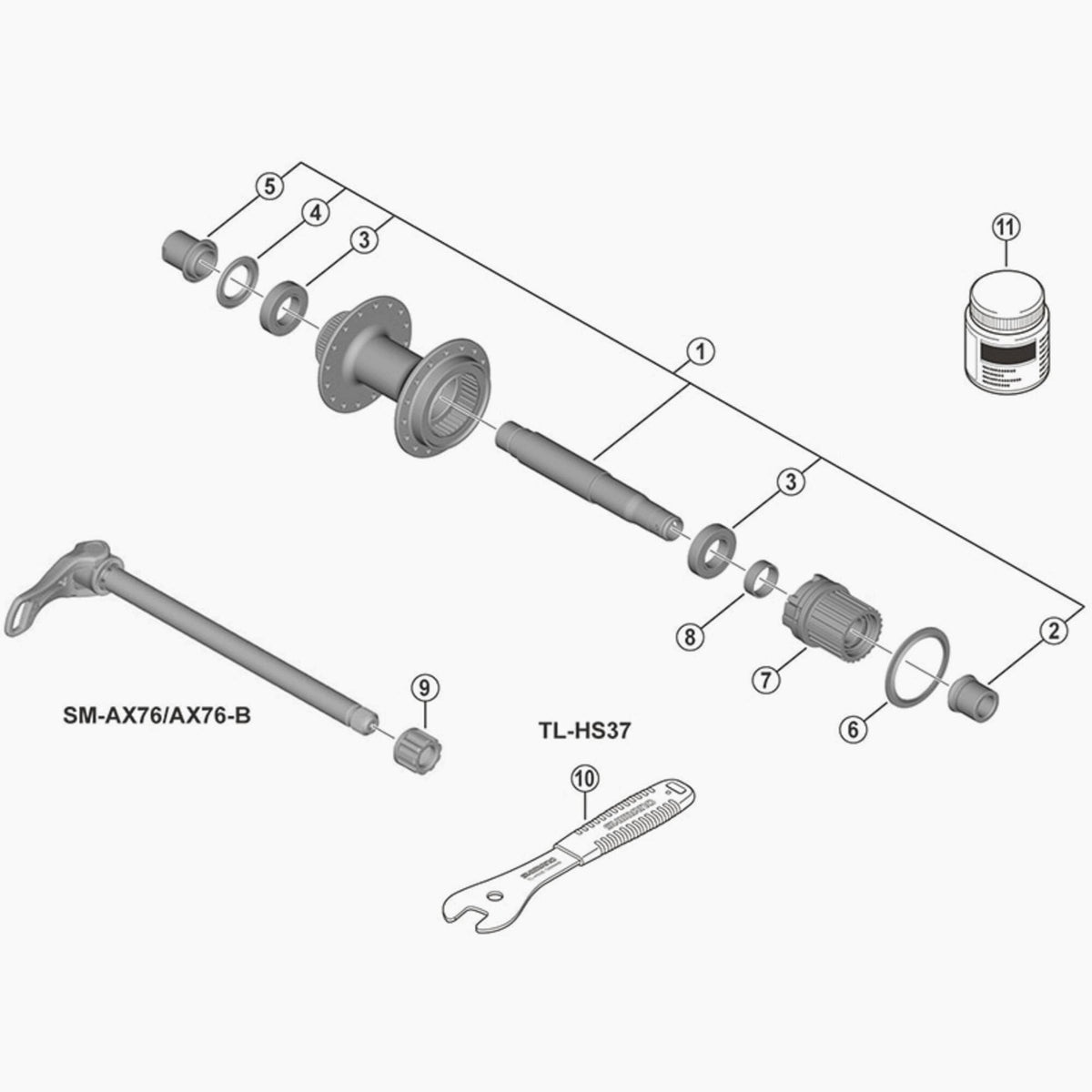 Shimano Spare Smax75 Fixing Nut M12