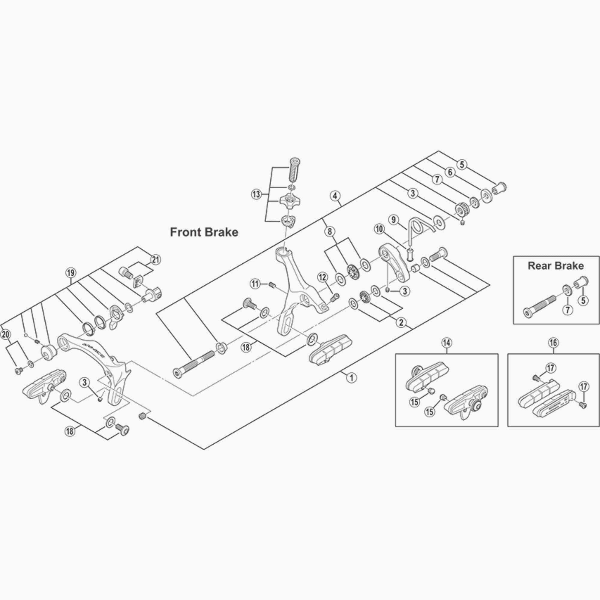 Shimano Br-7700 Quick Release Fixing Bolt And Washer M4 X 4.8 Mm Spares & Accessories