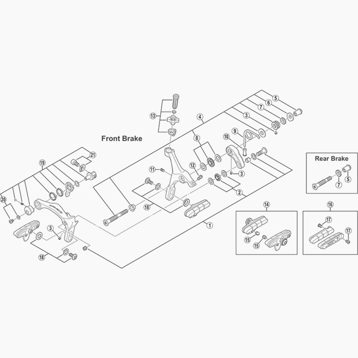 Shimano Br-7700 Quick Release Fixing Bolt And Washer M4 X 4.8 Mm Spares & Accessories