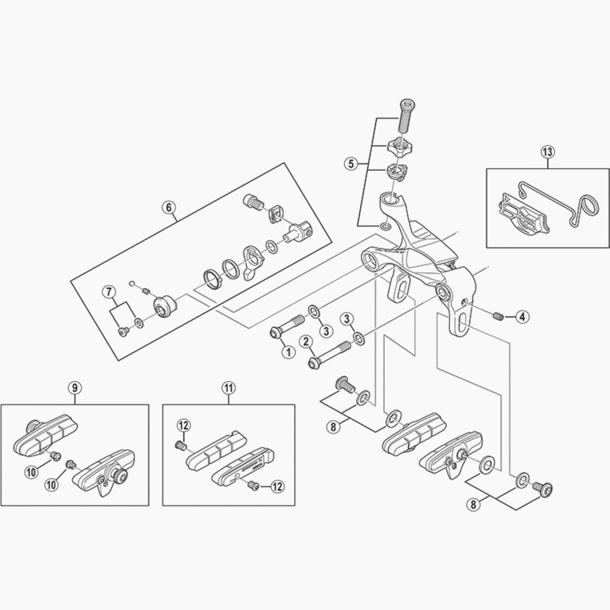 Shimano Br-9000 Cable Adjusting Bolt Unit Spares & Accessories
