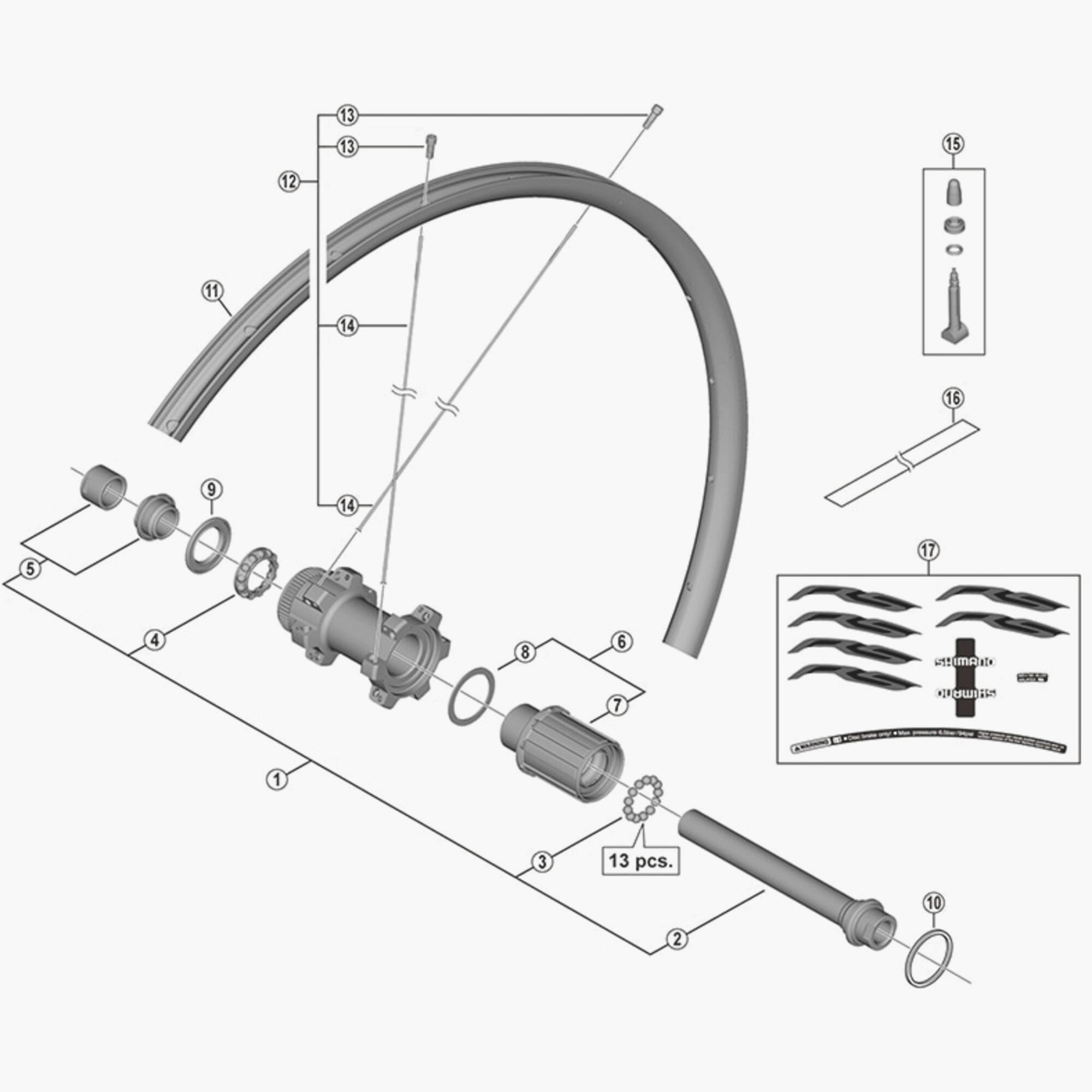 Shimano Fh-M678 Left Hand Lock Nut And Cone With Dust Cover, M15