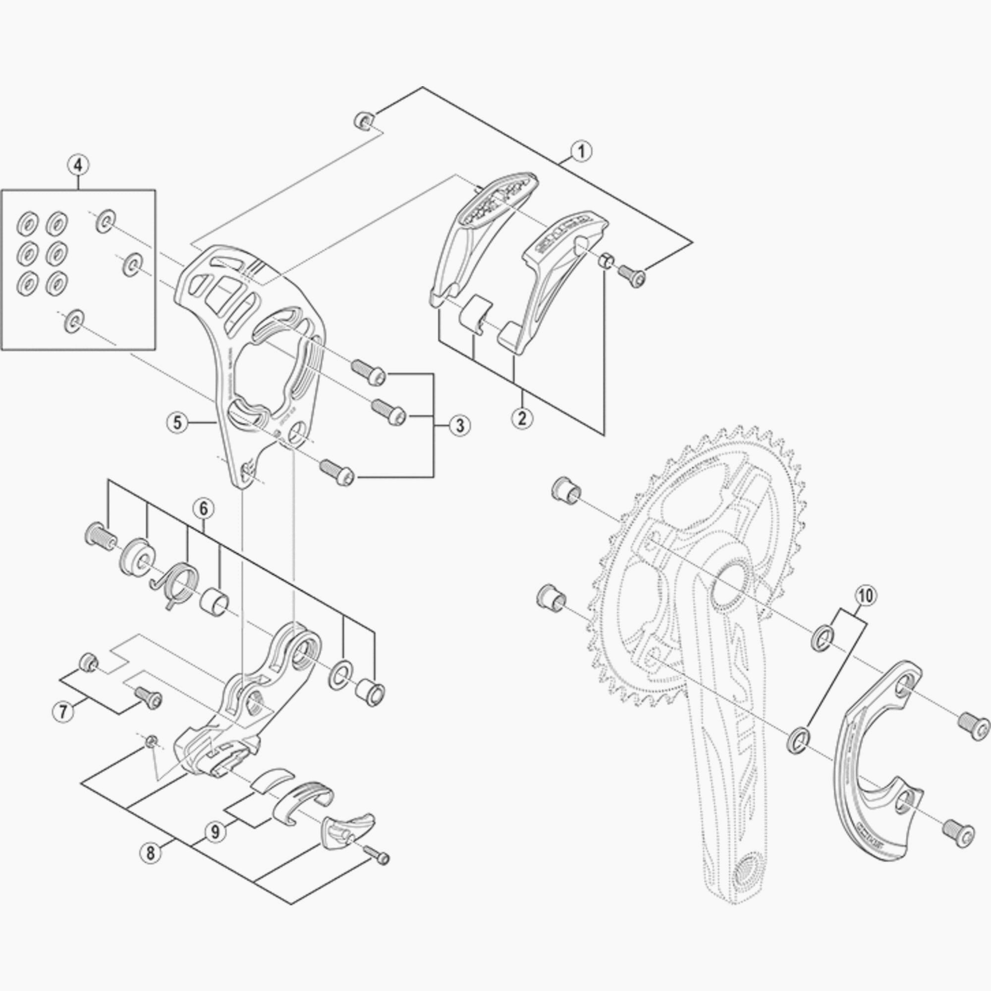 Shimano Sm-Cd50 Upper Guide Fixing Bolt And Nut Spares & Accesories