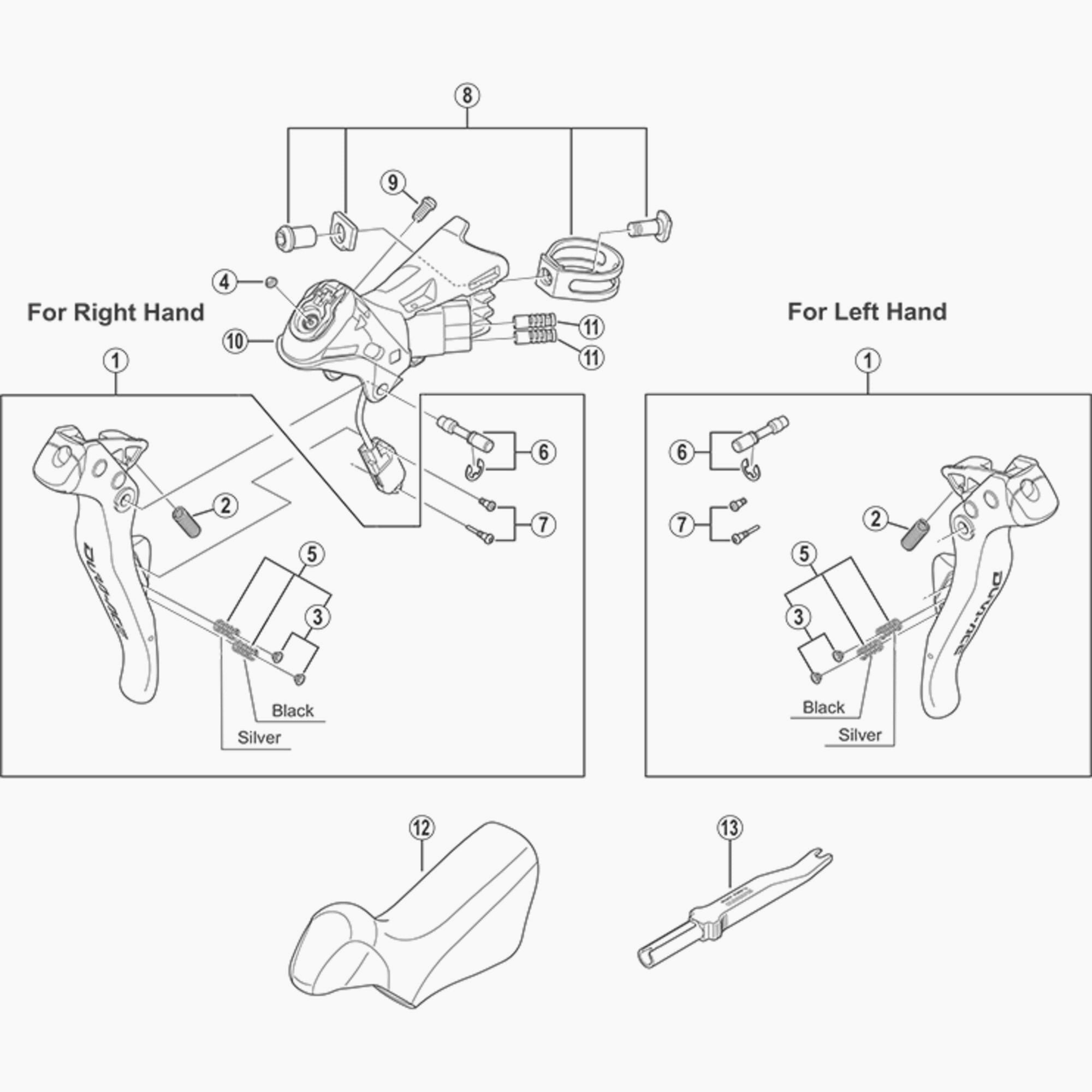 Shimano St-9070 Switch Button 2 Pack Spares & Accessories