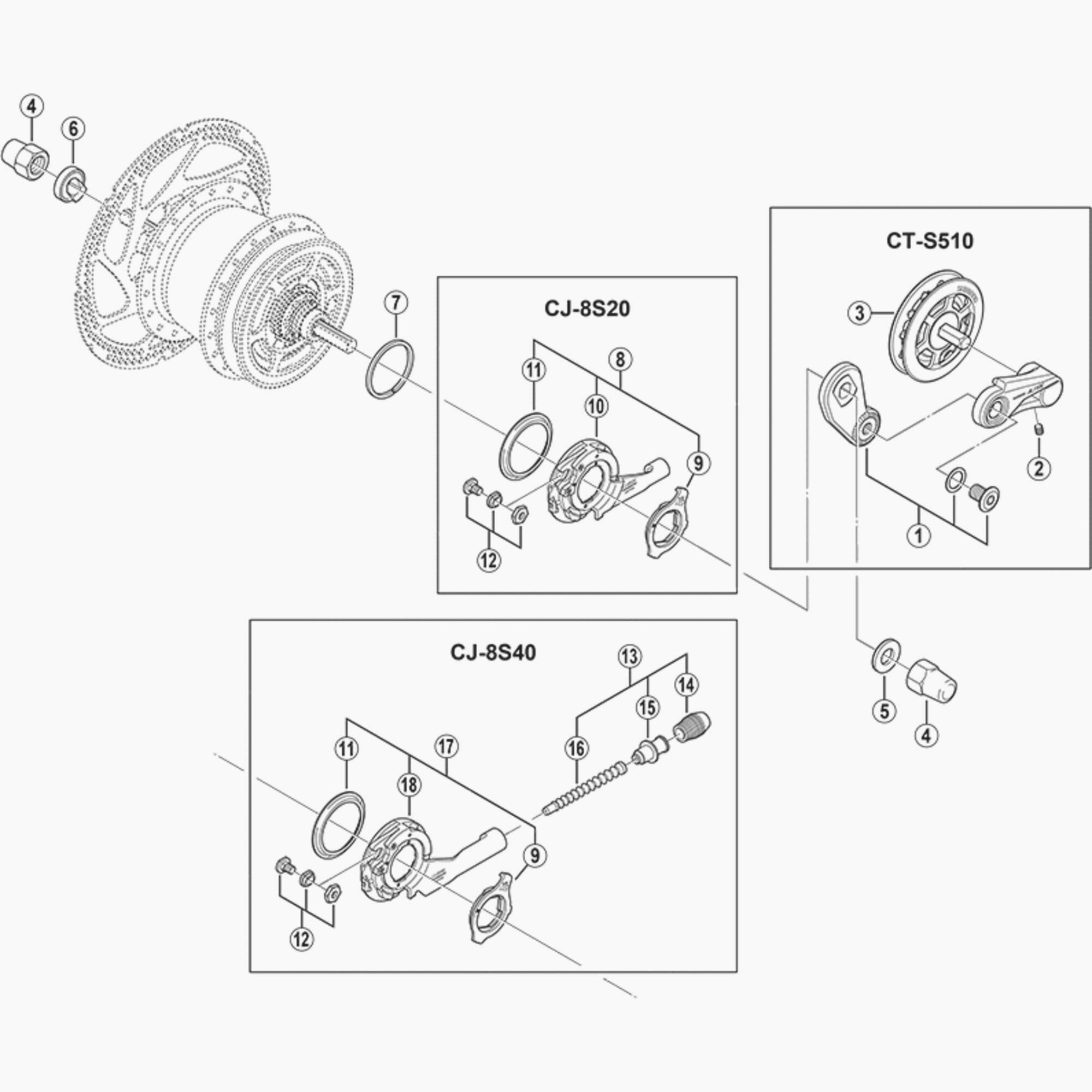 Shimano Cts510 Pulley Unit Chain Device