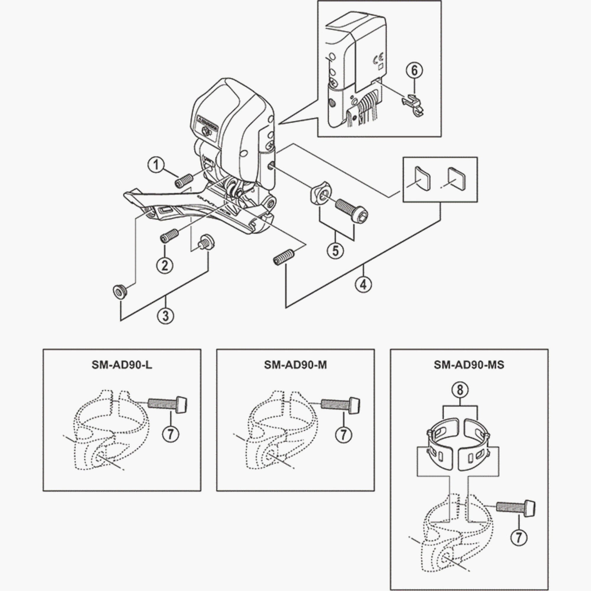 Shimano Fd-9070 Cable Guide Spares & Accessories