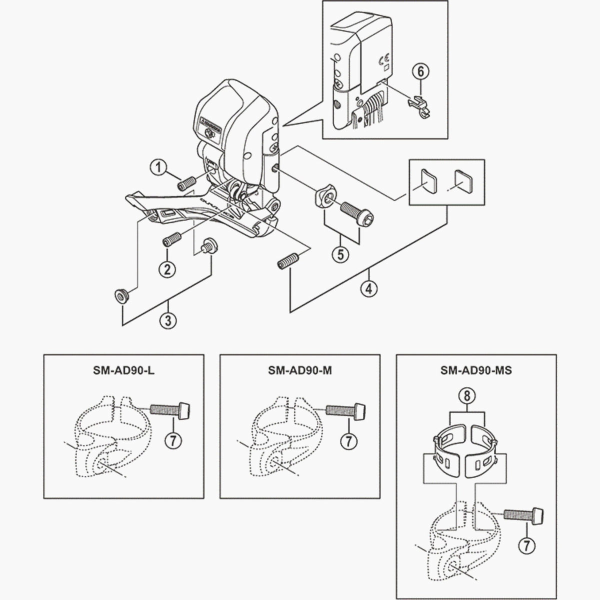 Shimano Fd-9070 Cable Guide Spares & Accessories