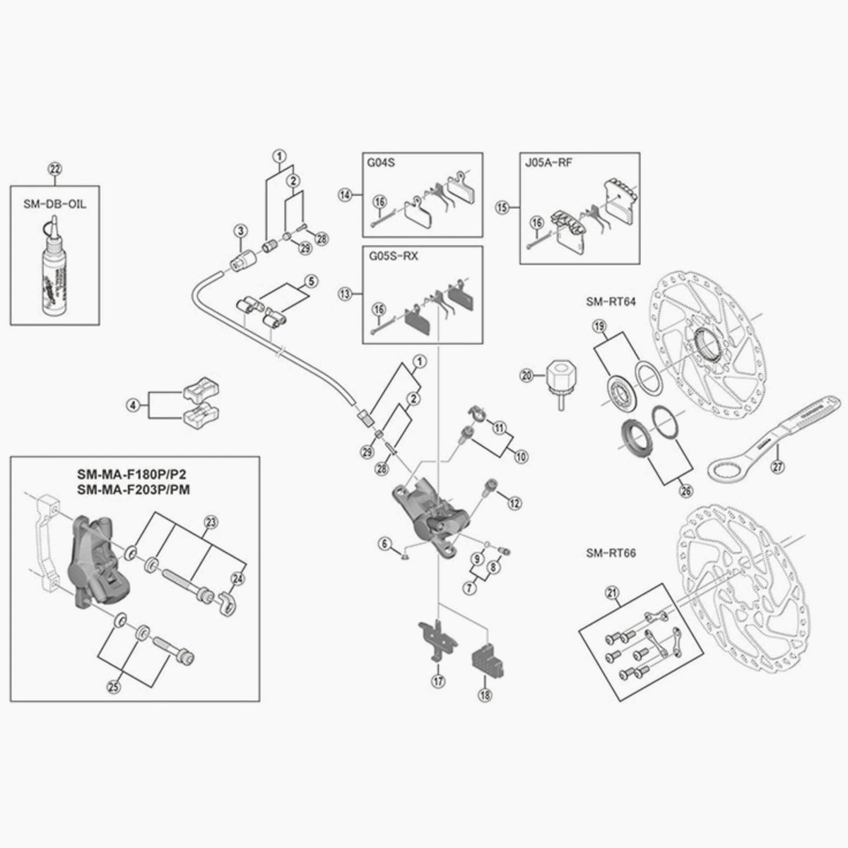 Shimano Br-M596 Cover Spares & Accessories
