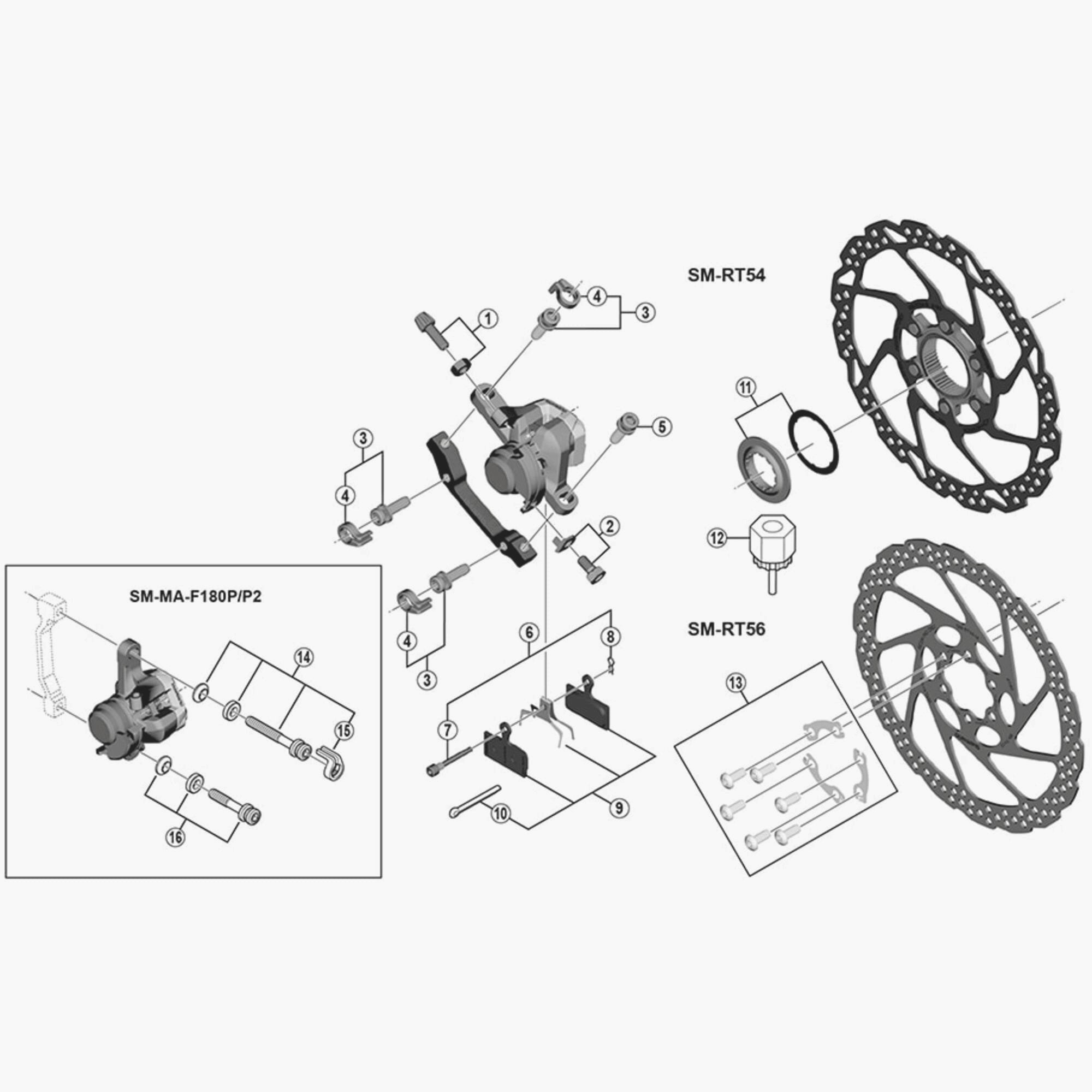 Shimano Brm755 Disc Pad Snap Ring Spares & Accessories