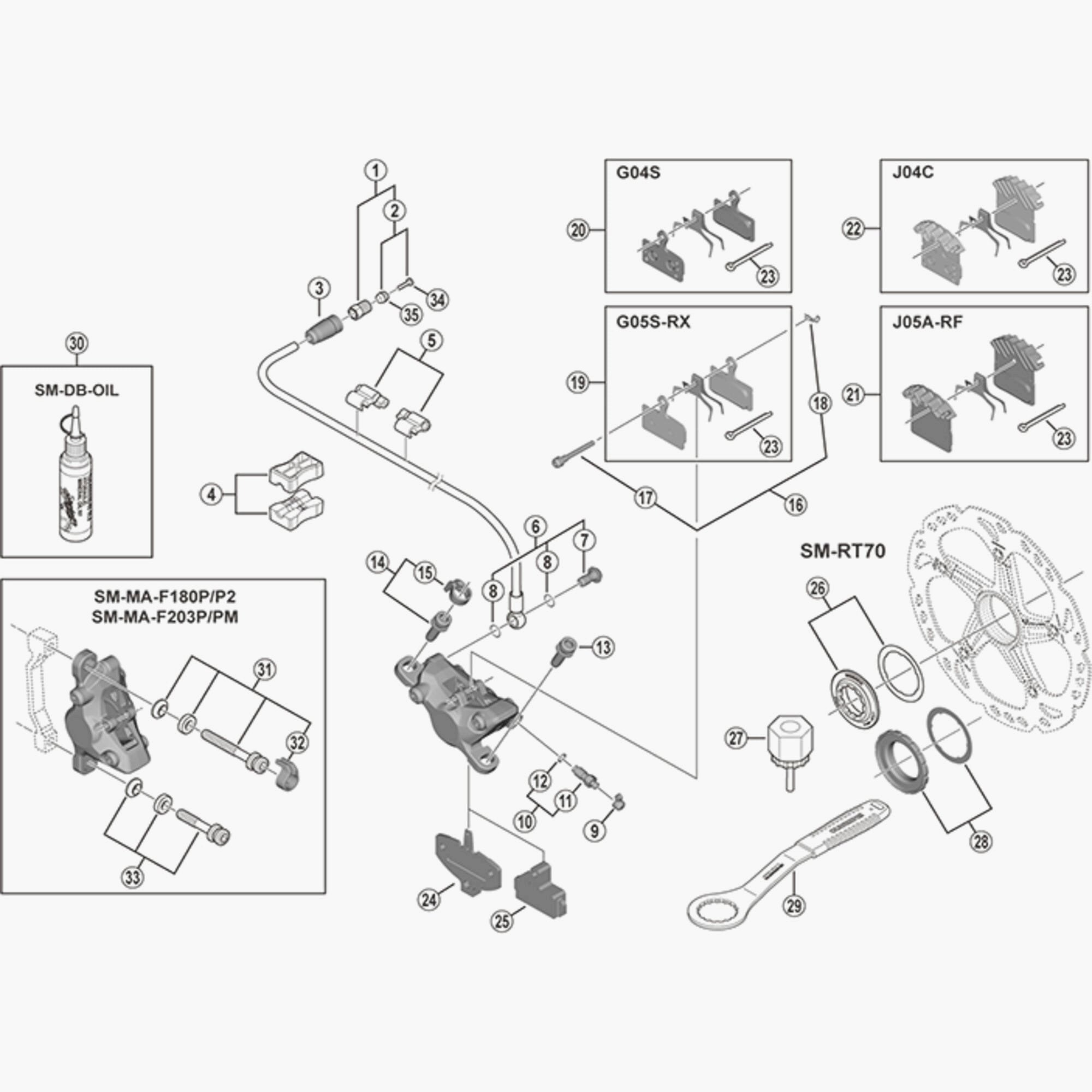 Shimano Brm985 Bleed Spacer Spares & Accessories