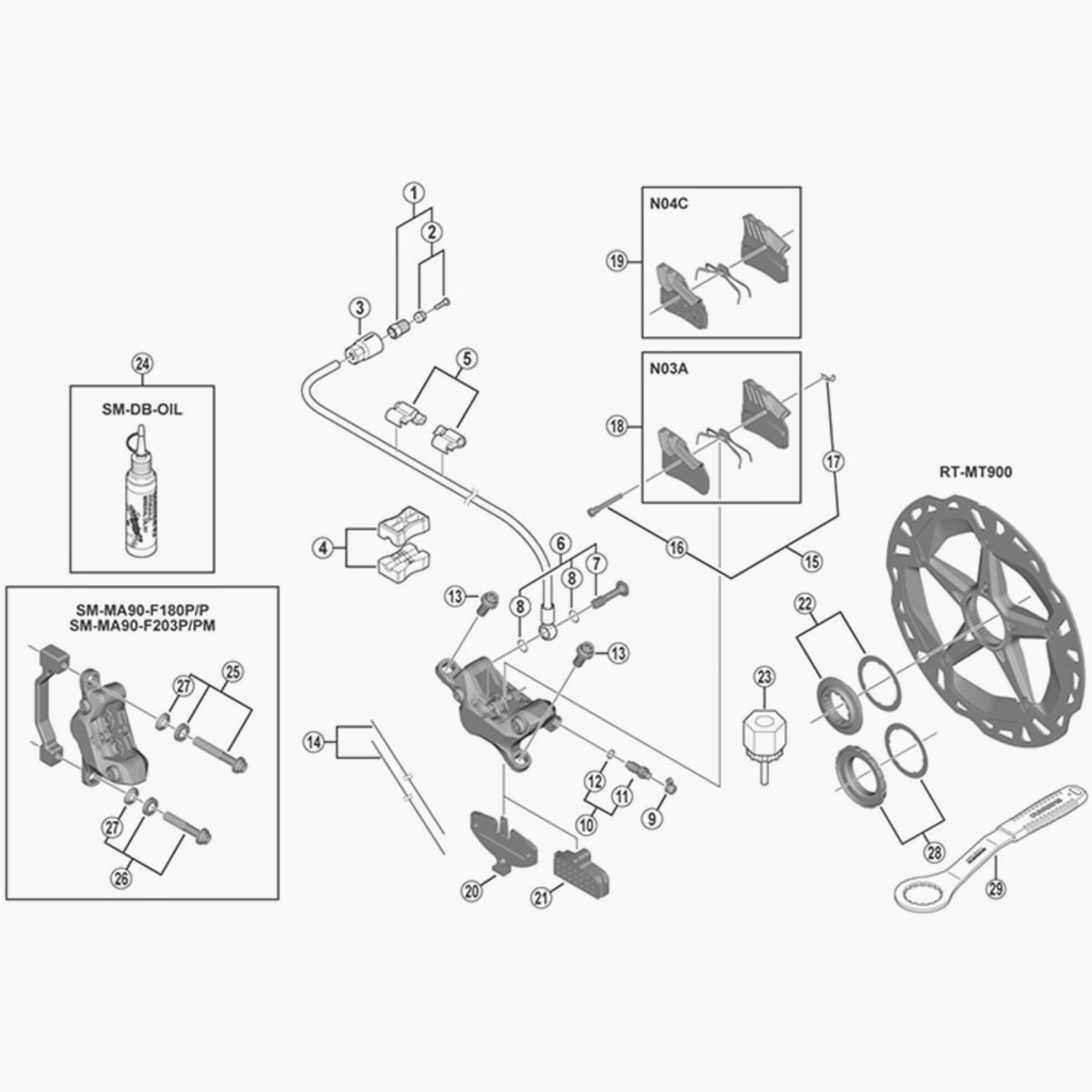 Shimano Brm985 Pad Axle & S/Ring Spares & Accessories