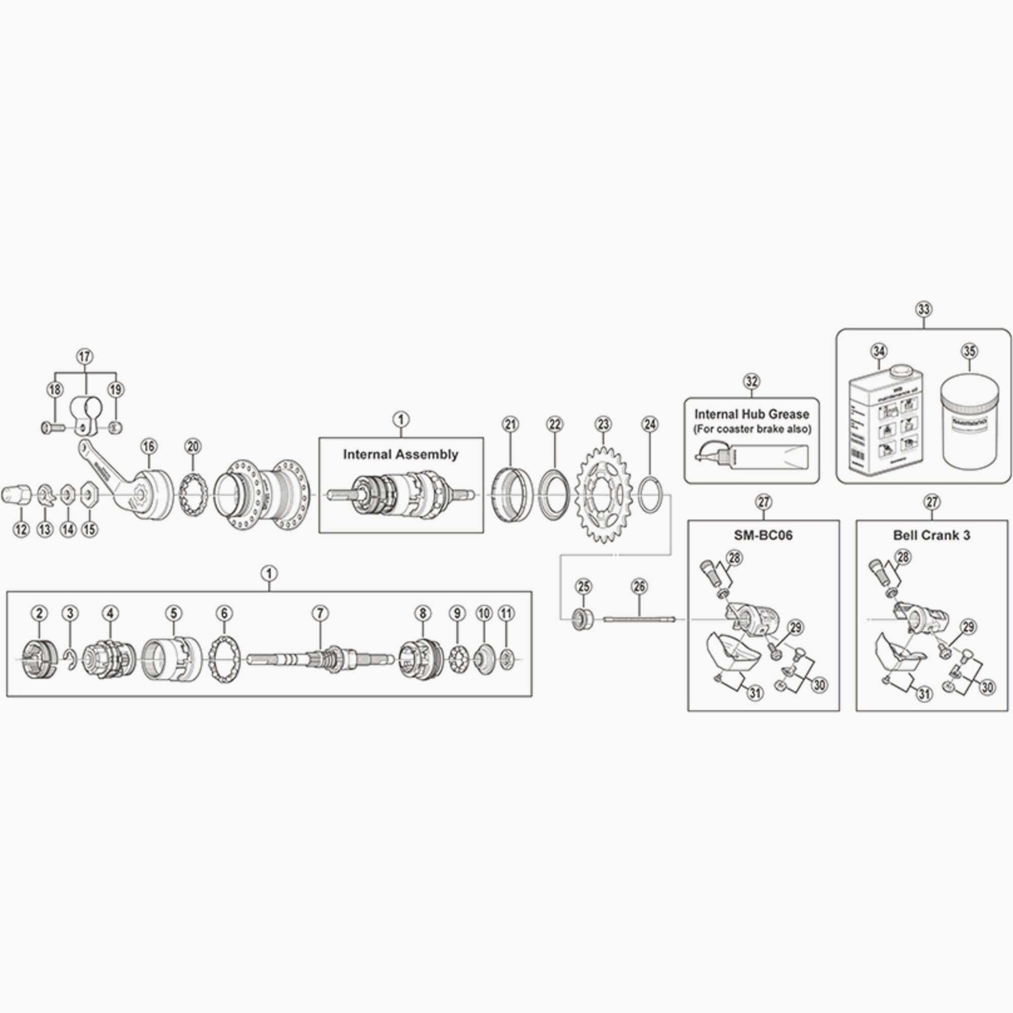 Shimano Sg-3C41Dx Brake Arm Unit