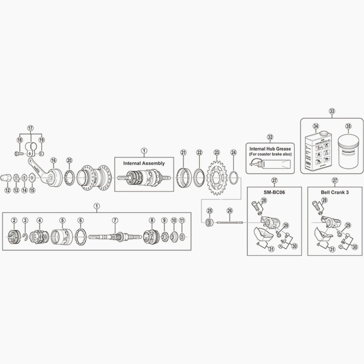 Shimano Sg-3C41Dx Brake Arm Unit