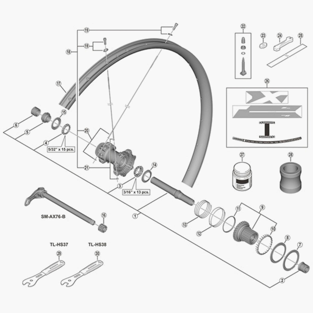 Shimano Wh-M9000-Tl-29 Spoke, 298 Mm With Spherical Washer