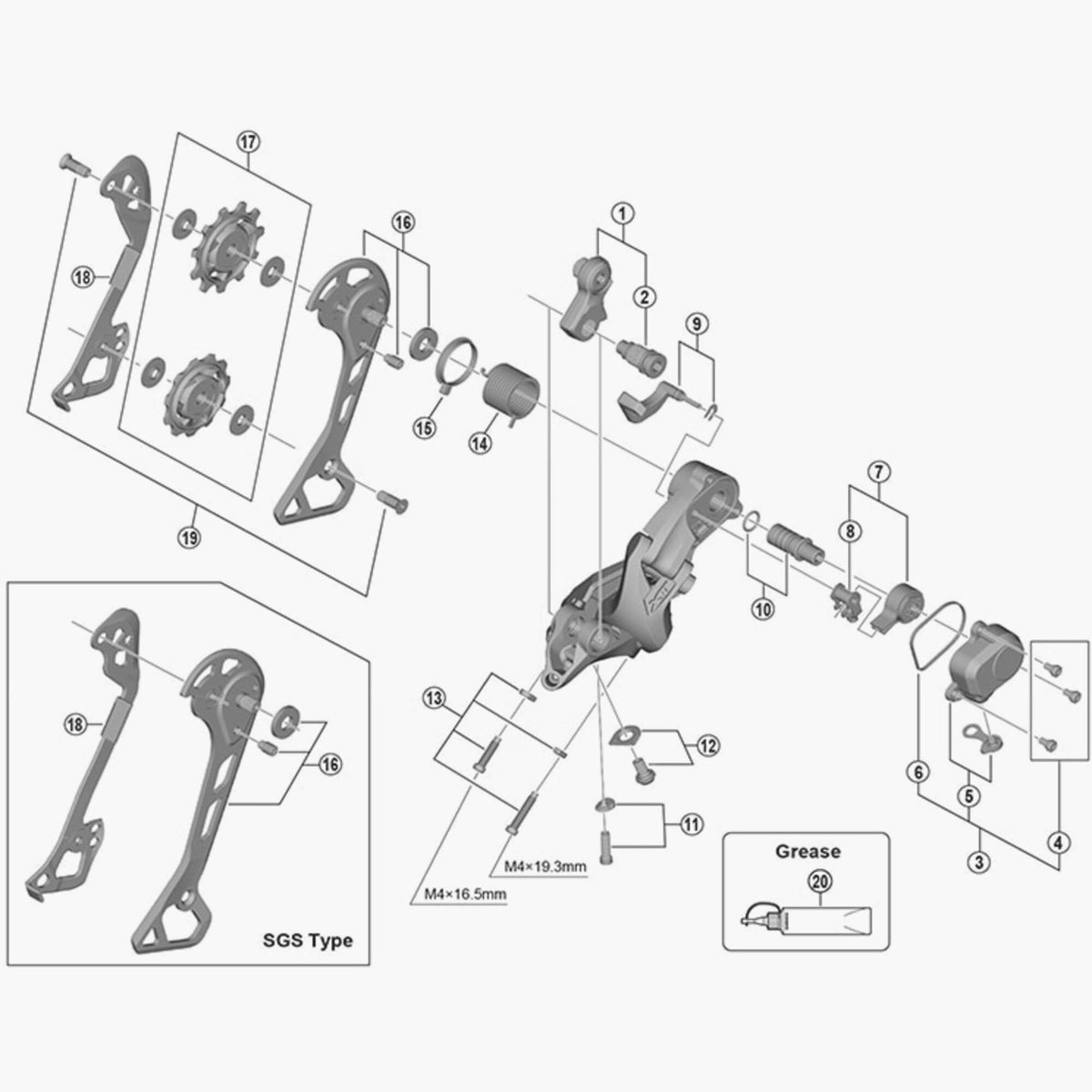 Shimano Rd-M8000 Switch Lever Unit And Fixing Plate Spares & Accessories