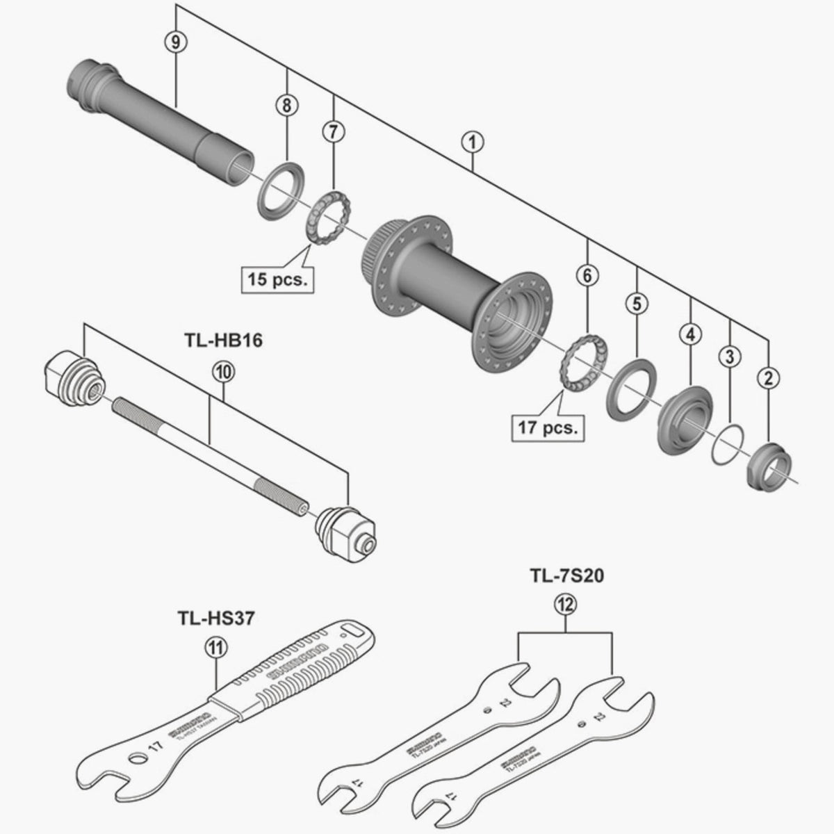 Shimano Hb-M8010 Hub Axle Unit