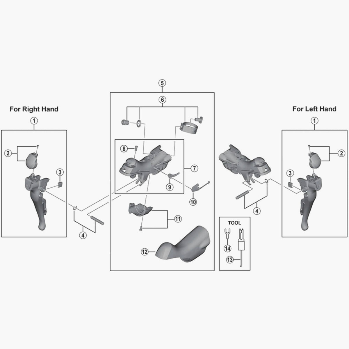 Shimano St-4700 Left Hand Bracket Unit Spares & Accessories