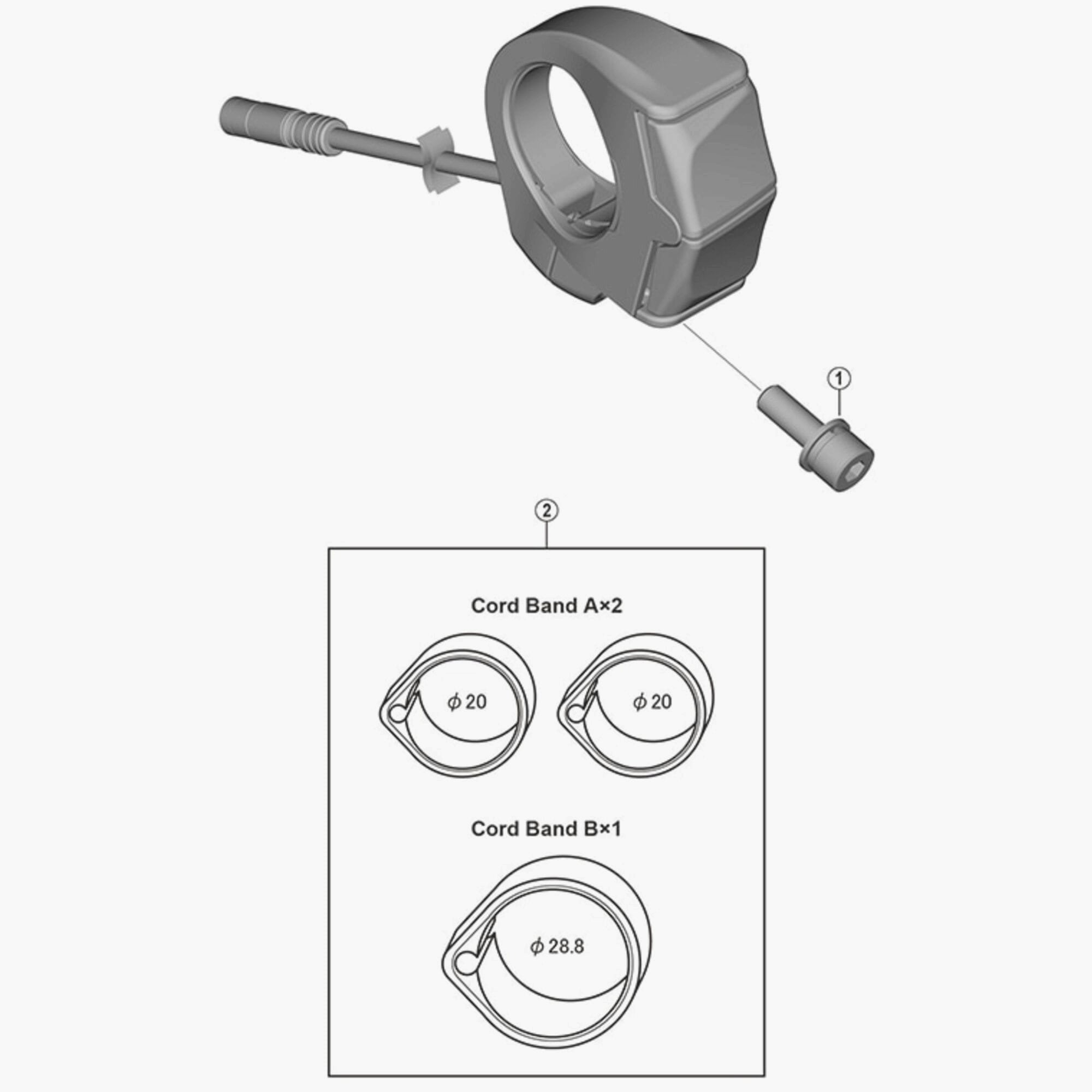 Shimano Mounts & Spares - Sw-E6000 Cord Band Unit