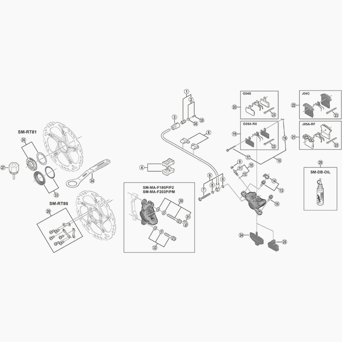 Shimano Sm-Rt76 Rotor Fixing Bolt Unit Spares & Accessories