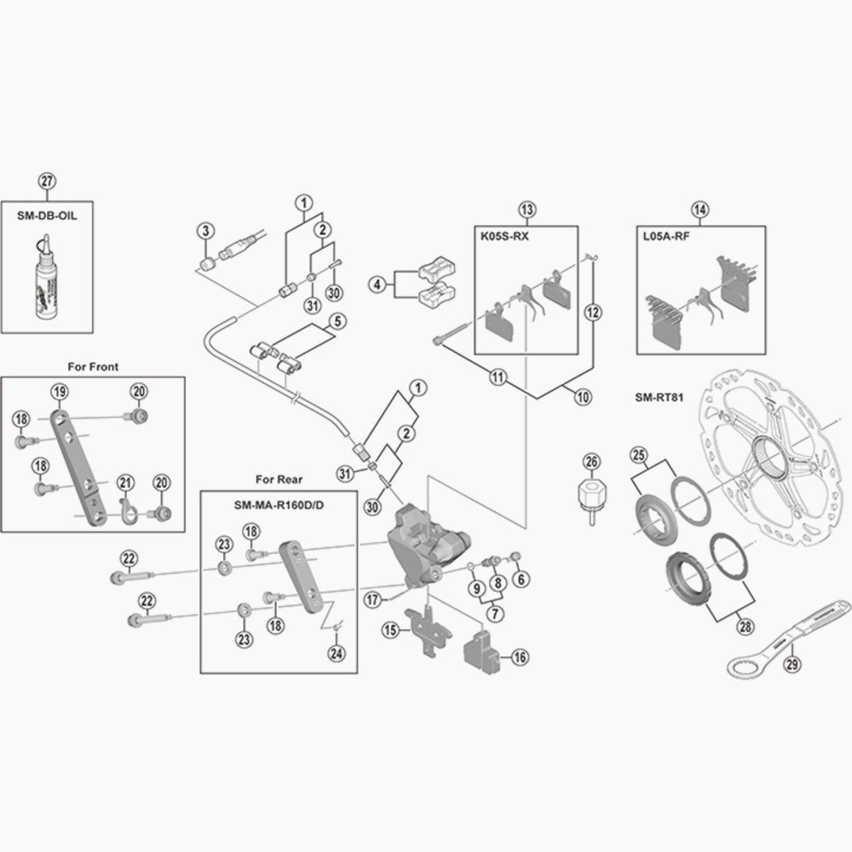 Shimano Br-M4050 Connection Bolt Unit Spares & Accessories