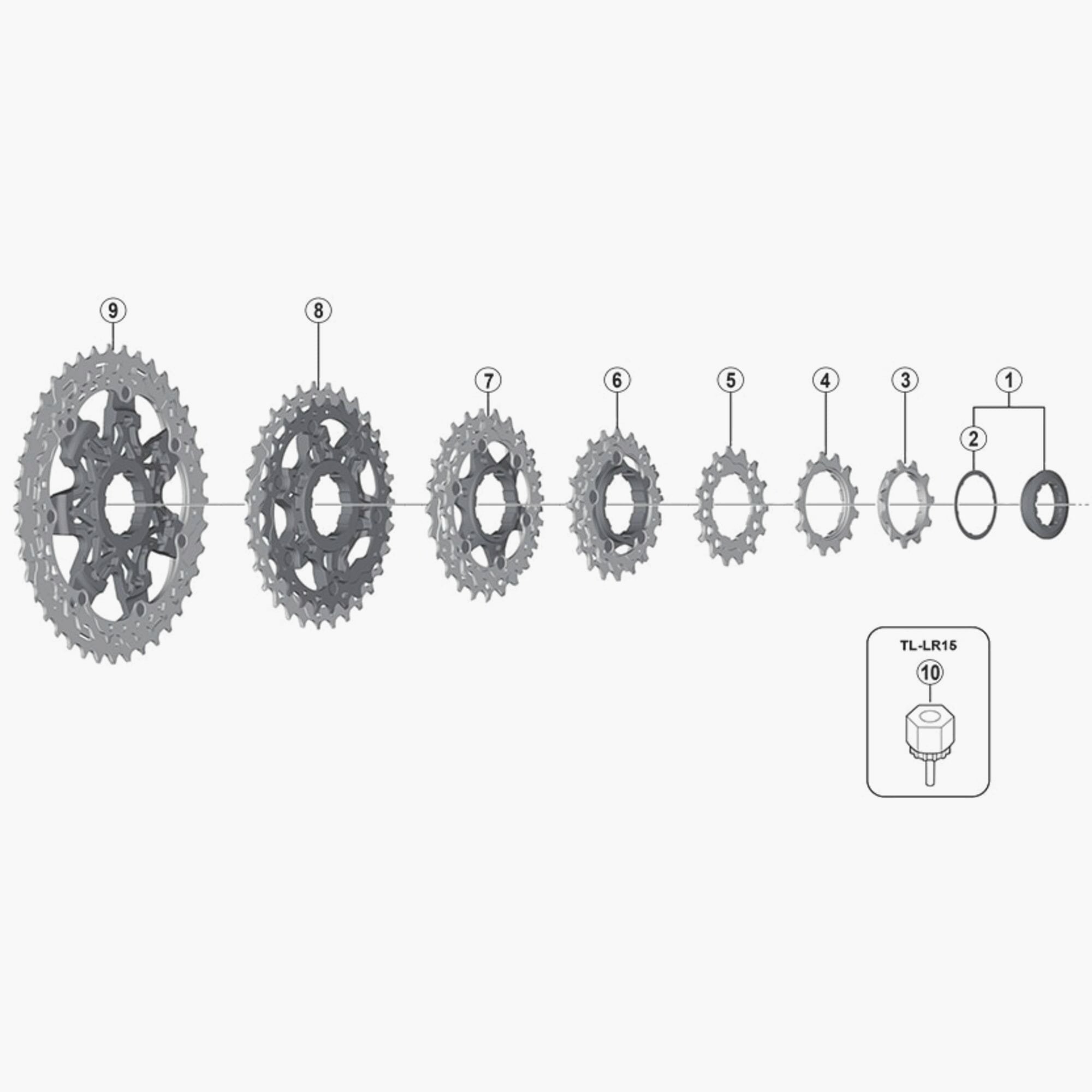 Shimano Cs-M9000 Lock-Ring And Spacer Spares & Accessories