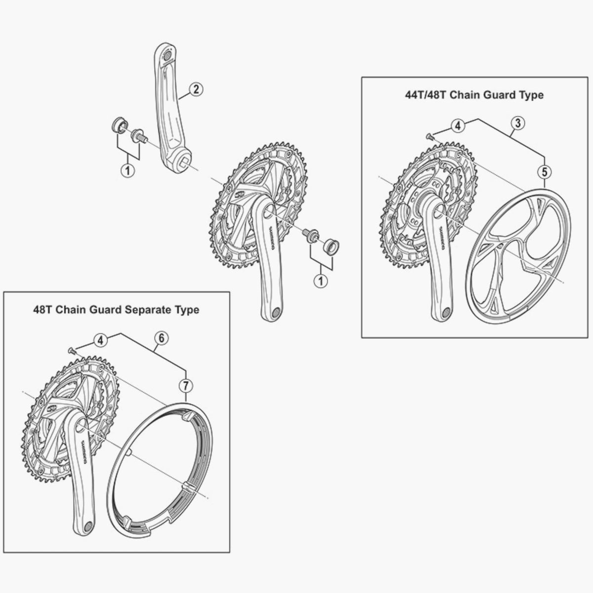 Shimano Fc-M371 44T Chain Guard And Fixing Bolts Spares & Accesories