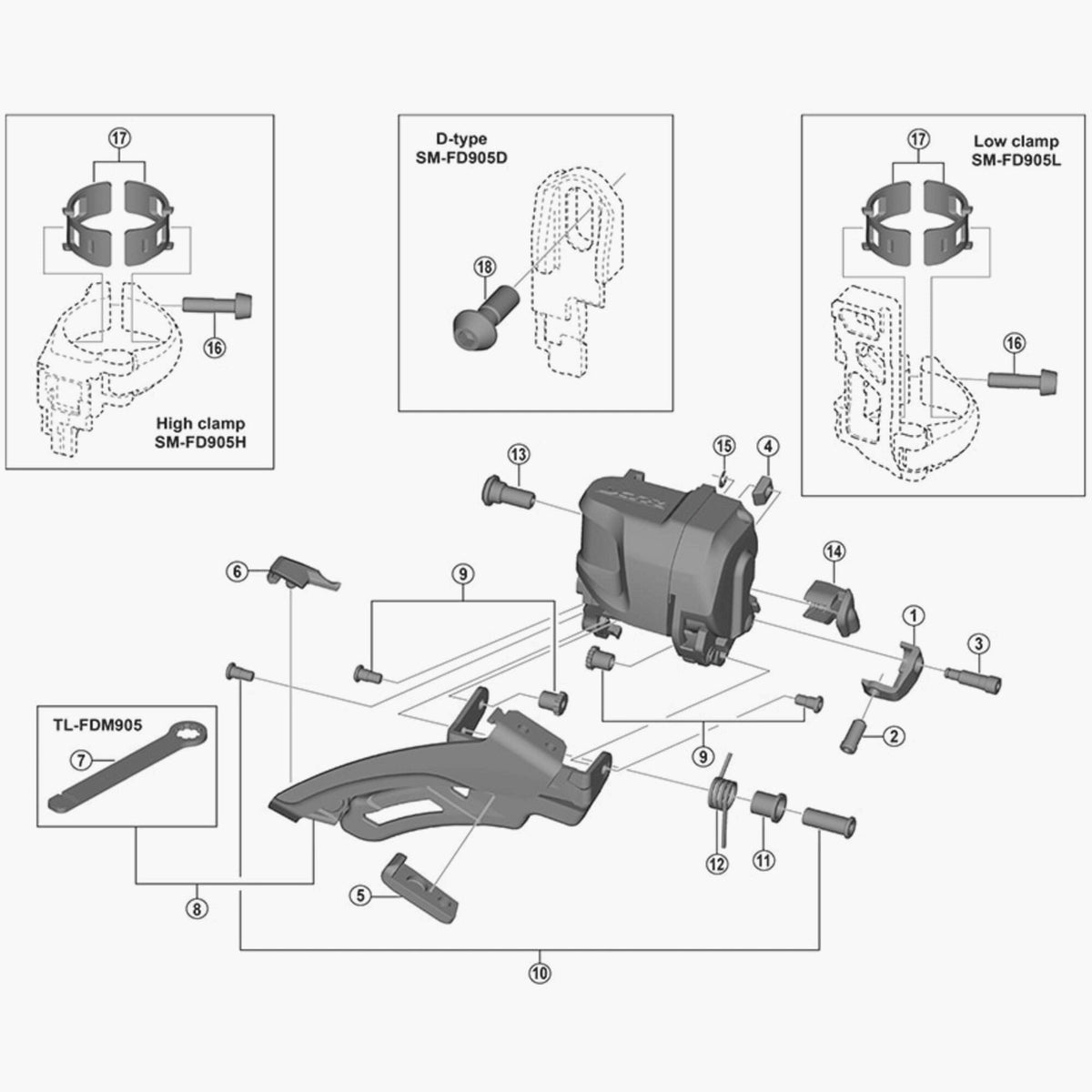 Shimano Fd-M9070 Guide Spring Spares & Accessories