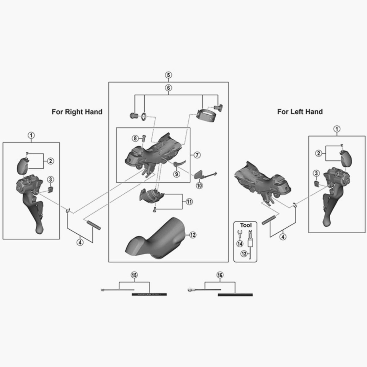Shimano St-R8000 Left Hand Bracket Assembly Spares & Accessories