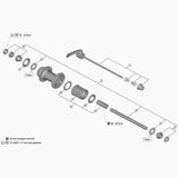 Shimano Fh-M595 Left Hand Lock Nut Unit