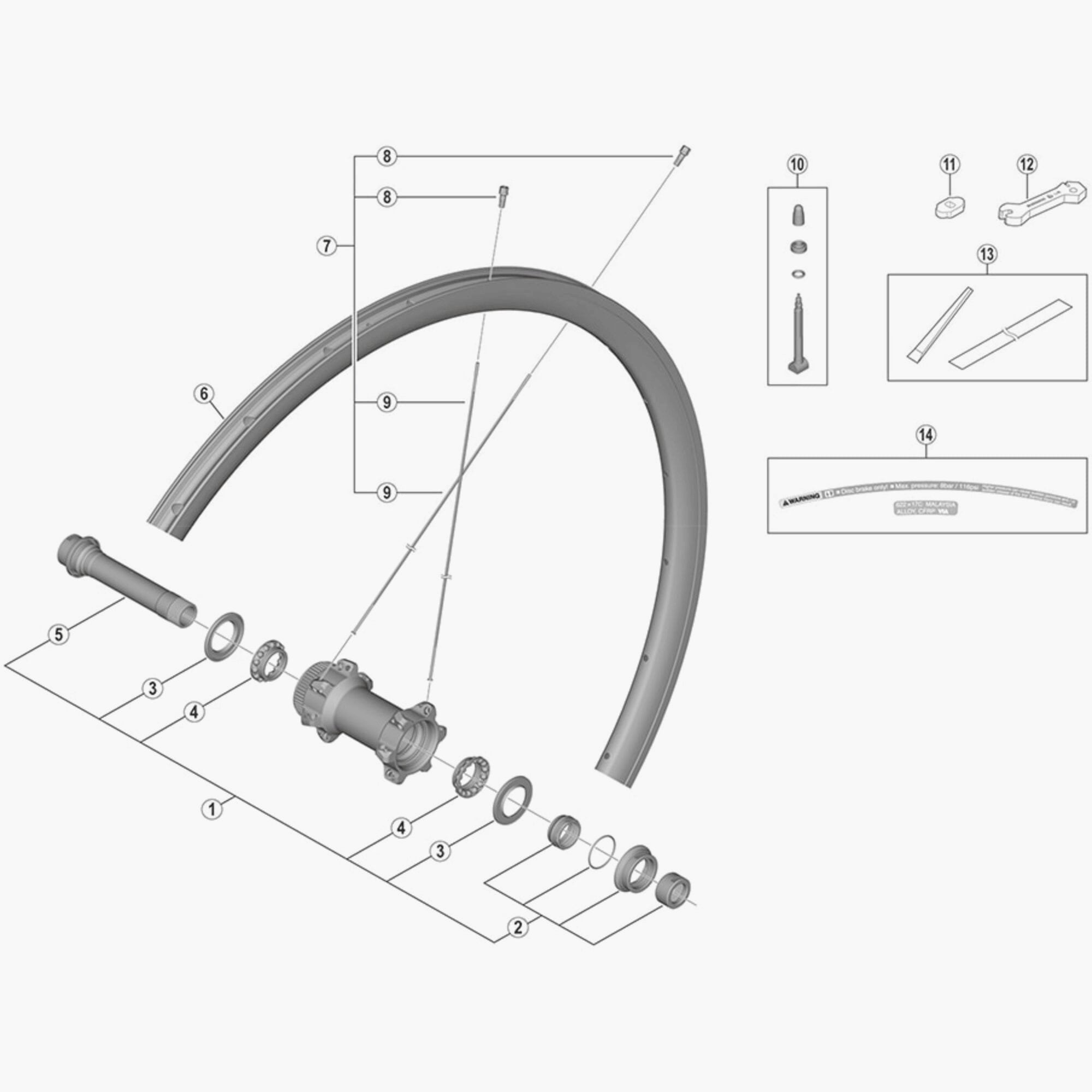 Shimano Hb-Rs770 Complete Hub Axle