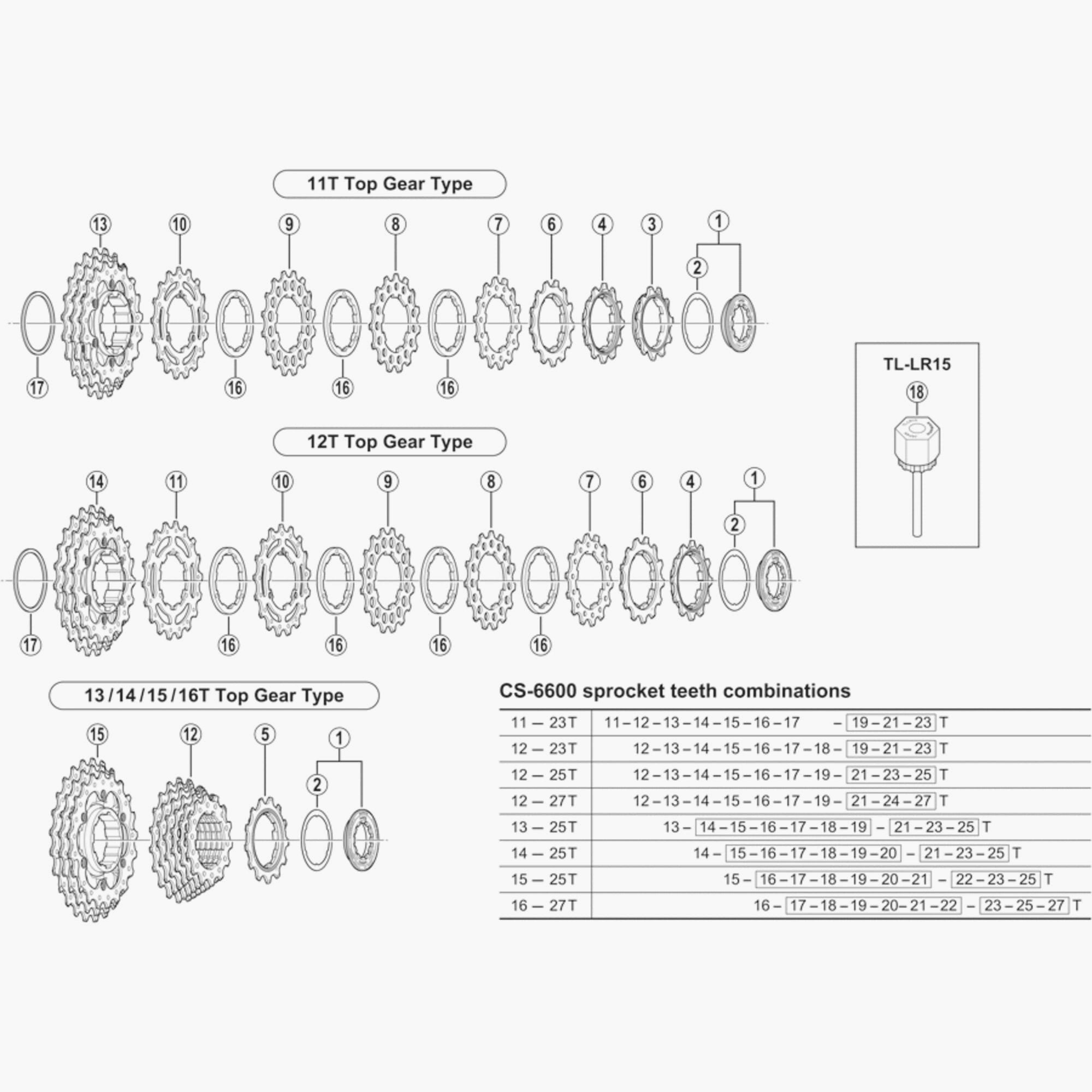 Shimano Cs-6600 Sprocket 19T Spares & Accessories