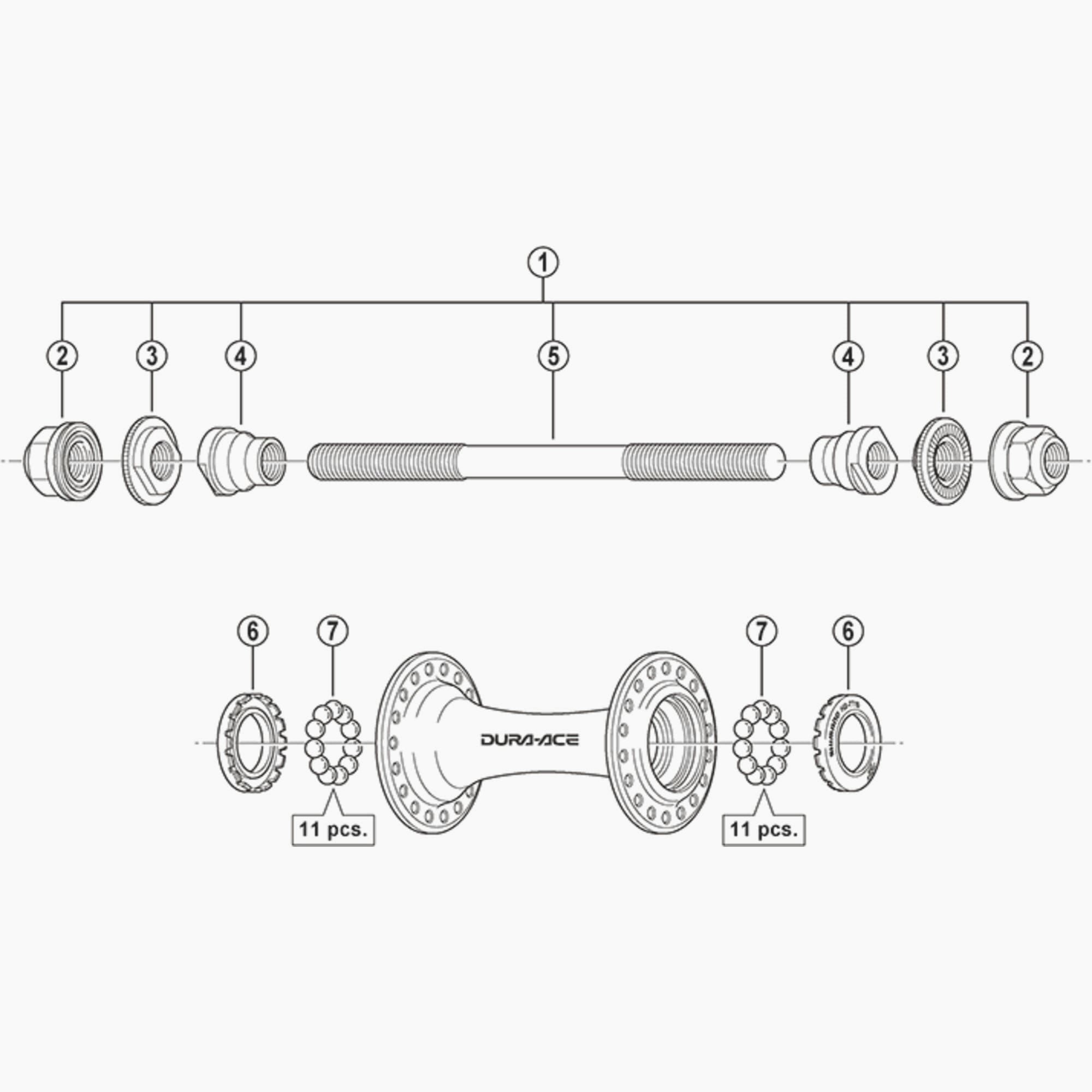 Shimano Hb-7710 Front Track Cone M9 X 16.7 Mm